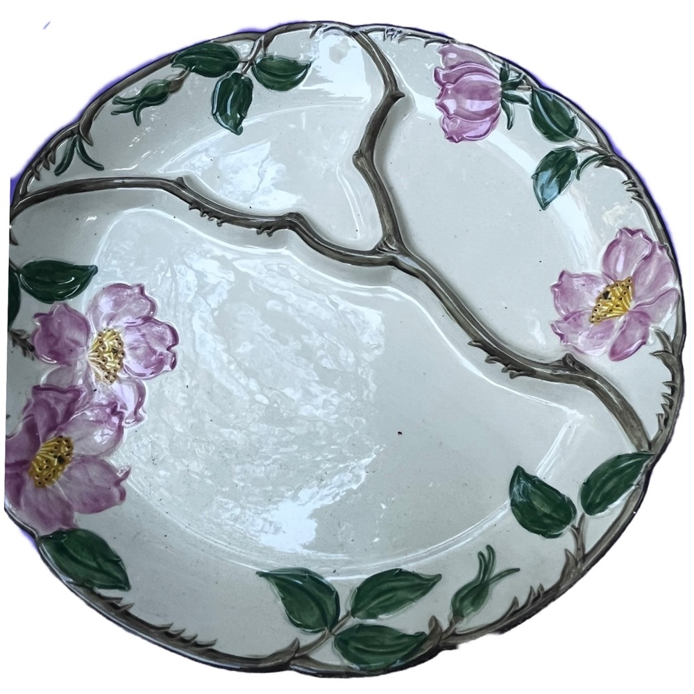 Vintage Franciscan Divided Plate with Pink Flowers